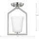 Astri Single Light Glass Semi Flush Mount