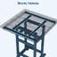 Table de bar d'extérieur 31 po x 31 po x 40 po en PEHD à hauteur de bar avec trou pour parasol