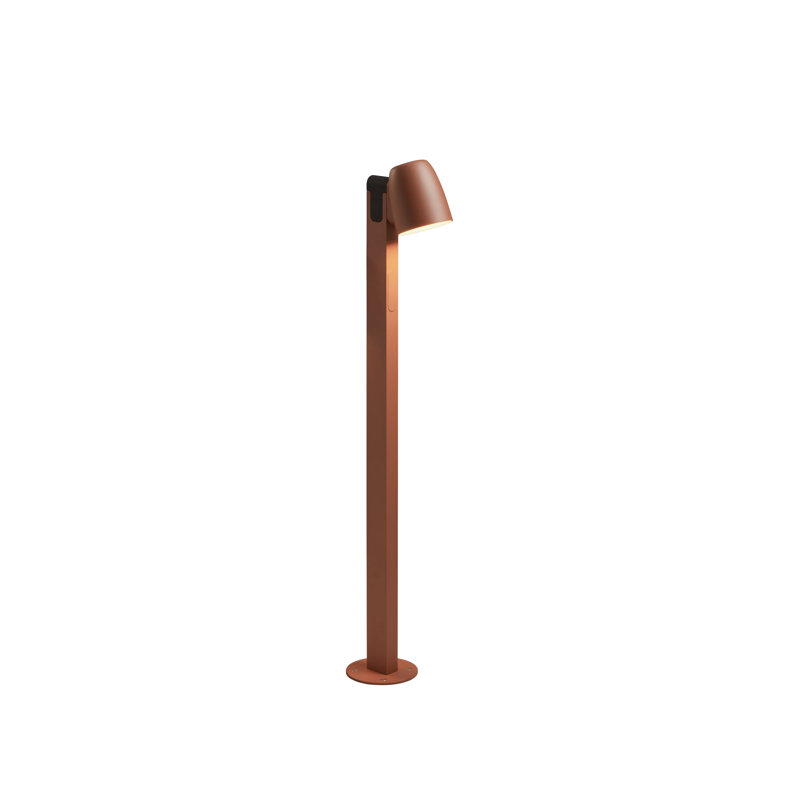 Borne d'éclairage DEL Nut, H 35,43 po x l 6,89 po x P 6,89 po, Terre cuite