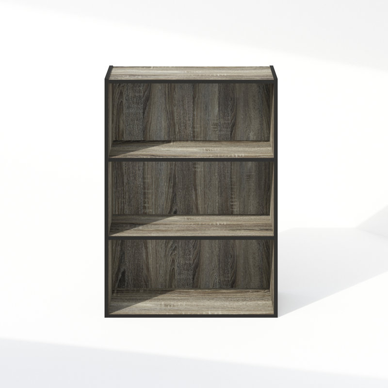 Ebern Designs Reed Open Shelf Multipurpose Bookcase, Storage Organizer, (4 Shelves) 41.7"H x 23.6"W x 9.4"D, Columbia Walnut