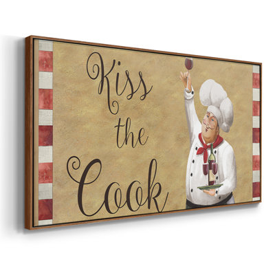 Kiss The Cook- Framed Gallery Wrapped Canvas -Ready to Hang