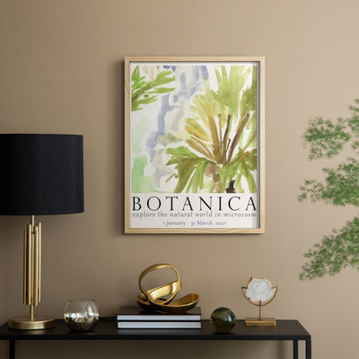 Affiche Botanica de l'exposition III, reproduction encadrée - bois massif