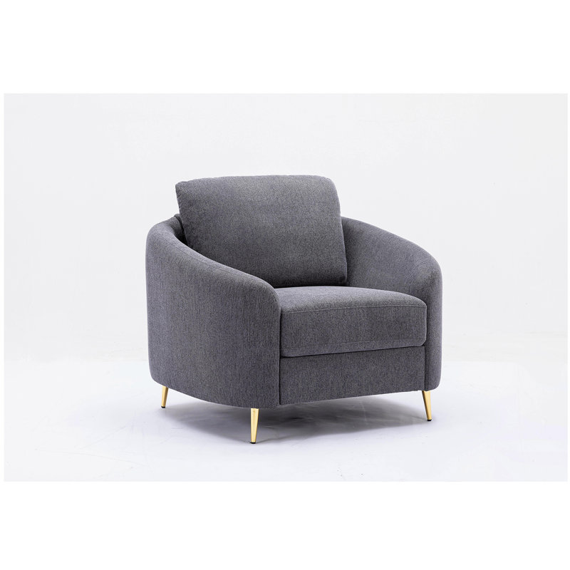Chaise en lin gris yuina