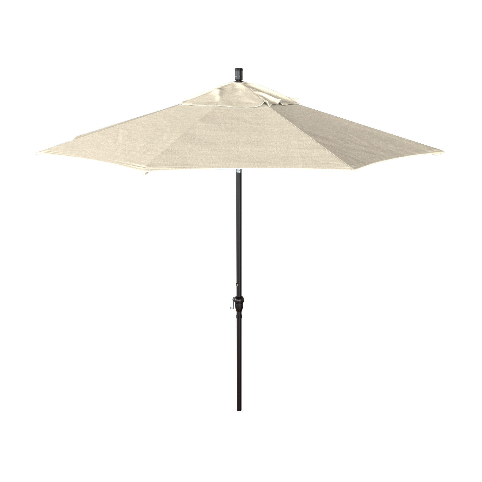 Camry 9-Foot Bronze Aluminum Market Patio Umbrella With Crank Lift And Autotilt In Sunbrella®