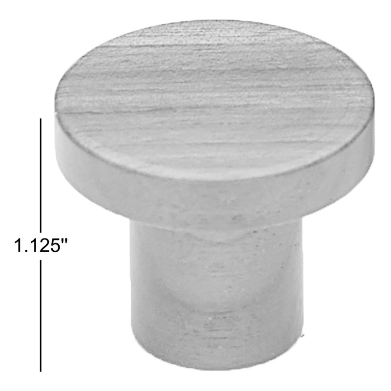 1 1/4" Diameter Round Knob, Oak