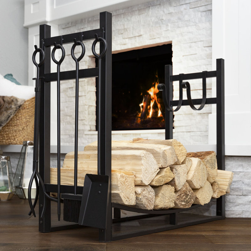 Abhilash 33.5'' W Metal Log Rack