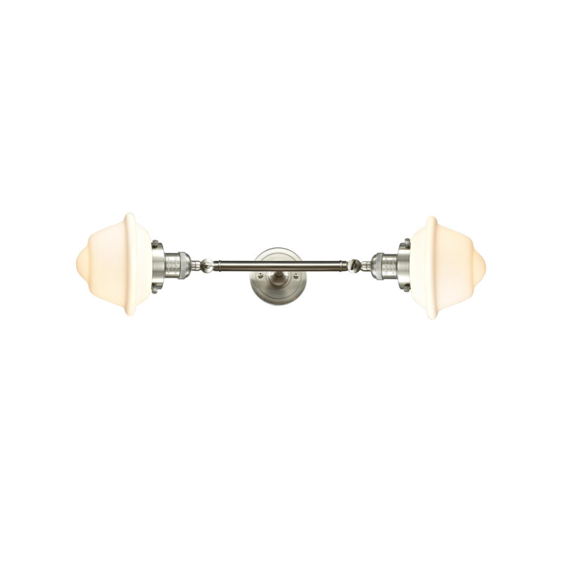 Gebhart 2 - Light Dimmable Vanity Light, Matte White Cased, Brushed Satin Nickel, Bulb Not Included