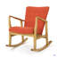 Chaise berçante en bois massif