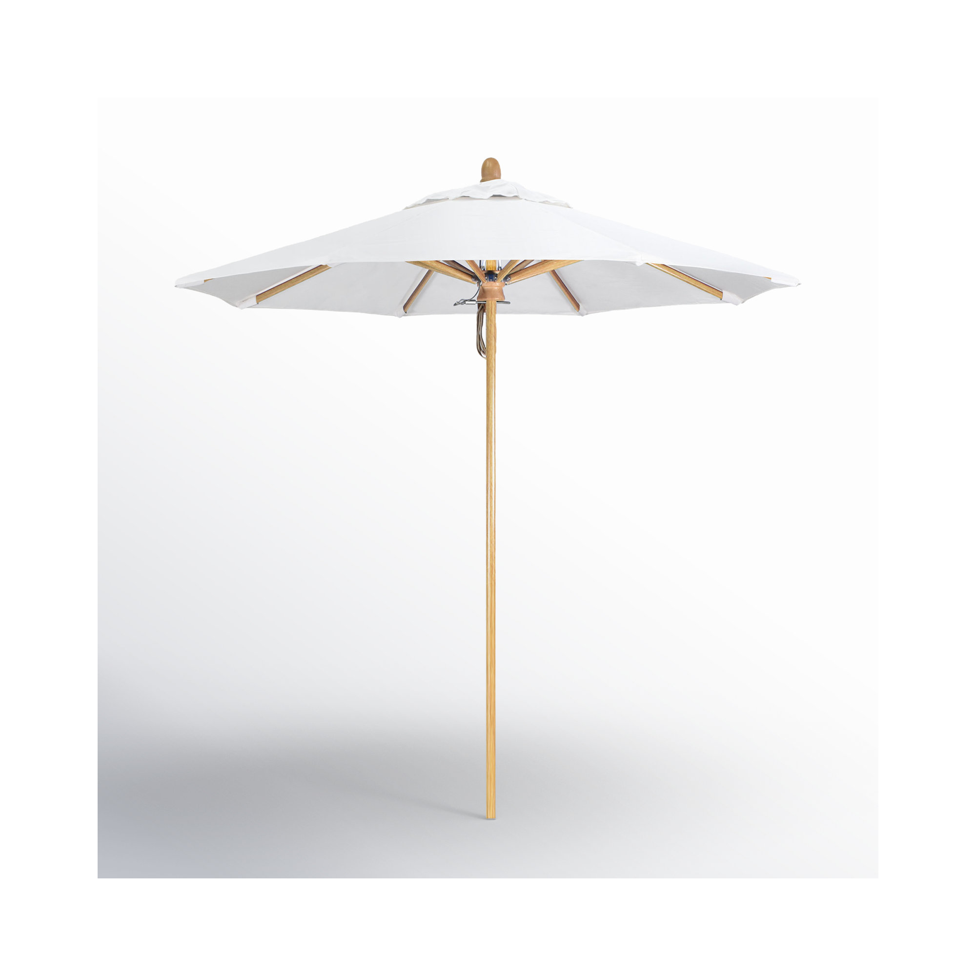 Meridien 89'' Sunbrella® Outdoor Umbrella, Canvas Natural Sunbrella® Canvas, Red Oak