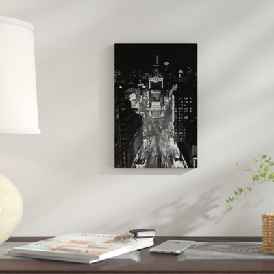 « années 1950-1960 night the night times times square of times building look look », reproduction d’impression sur toile tendue