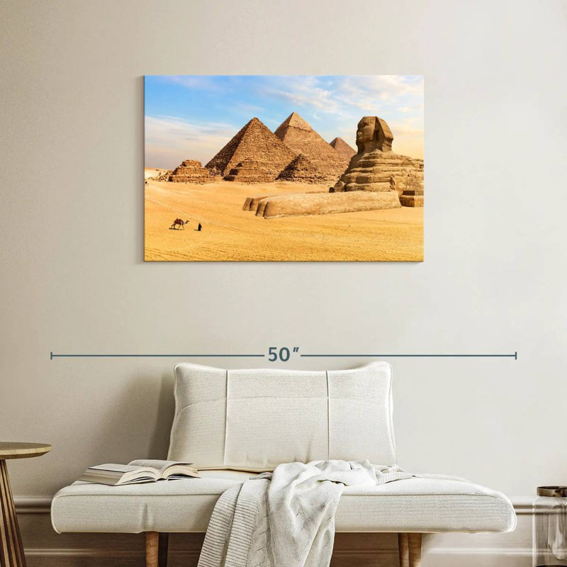 Great Pyramids And Sphinx, 24" H x 36" W