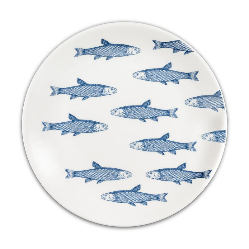 Set Of 4 Fish School Appetizer Plate