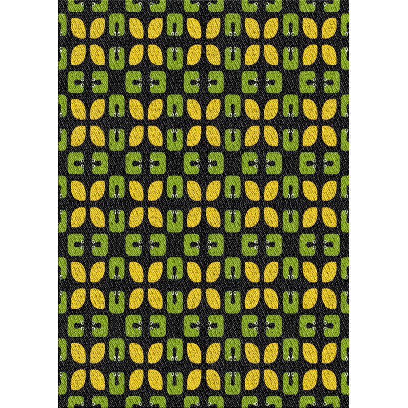 Tapis de la zone verte en laine touffeté à la main Mathias