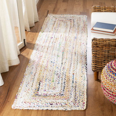 Tapis abstrait en coton tissé à la main Hurst 