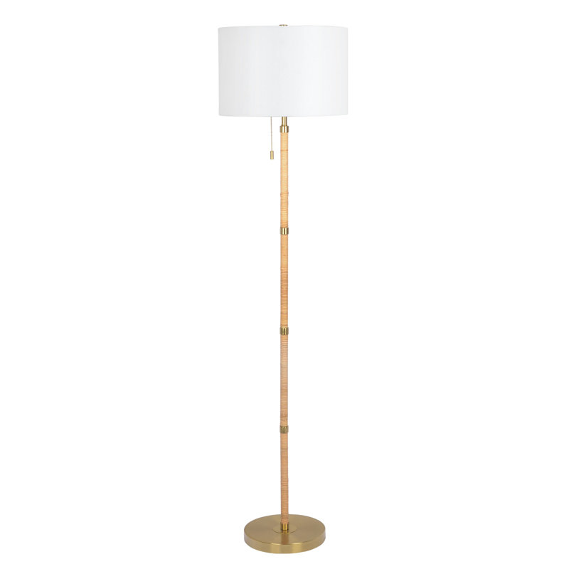 Lampe sur pied en rotin Stellar