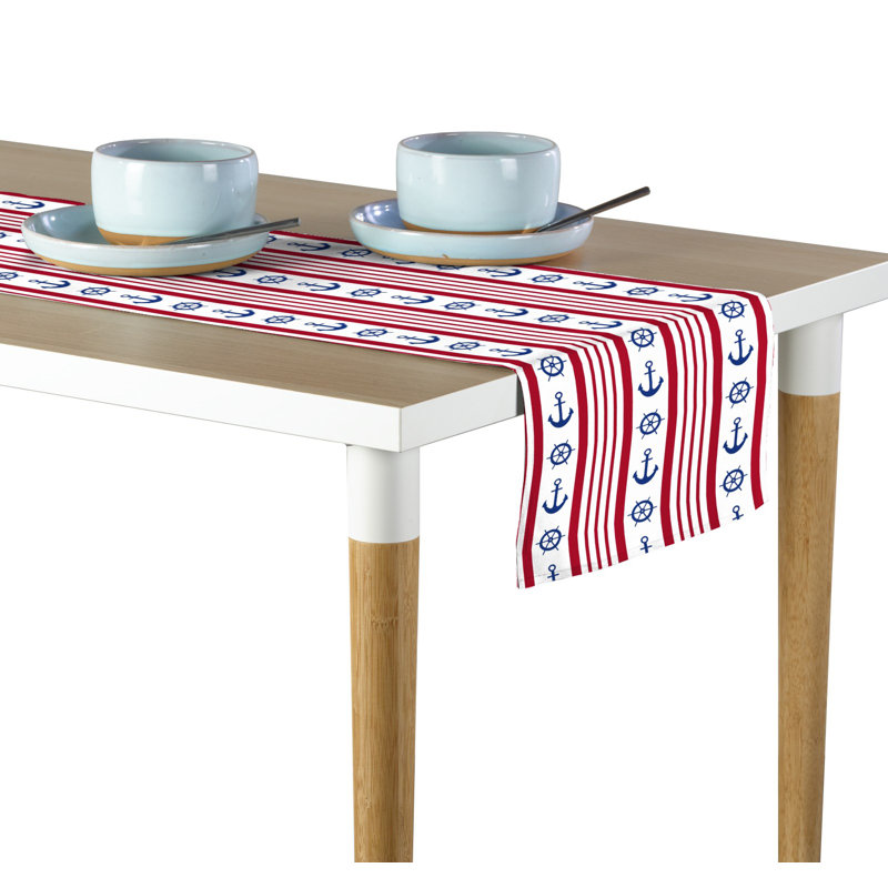 Espitia Striped Polyester Table Runner, 72" L x 12" W