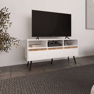 Meuble télé, 3 tiroirs, 3 tablettes