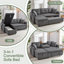 3 Seater Linen Sofa Bed-374718809