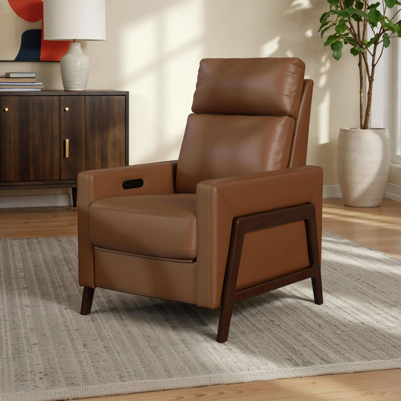 Fauteuil inclinable P2 en brun clair caillou