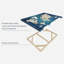 Carte du monde cobalt sur toile-2071101024