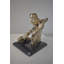 Baggs Man Playing the Violin Bronze Statue, Silver Finish - Size: 12"L x 9"W x 11"H.