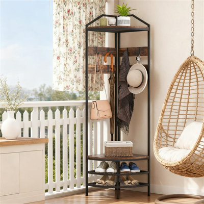 Coat Rack Corner Hall Tree