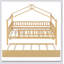 Wooden House Bed With Trundle-114668460