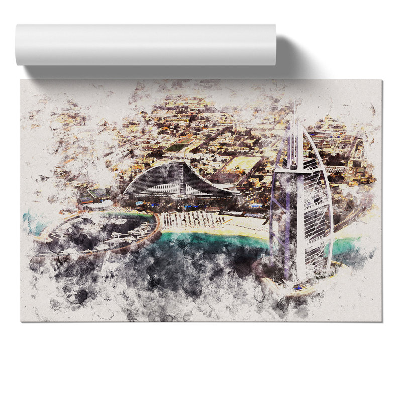 The Burj Al Arab In Dubai Vol.3 - No Frame Painting, 21cm H x 30cm W x 0.1cm D