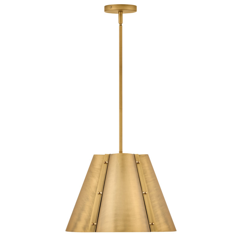 Luminaire suspendu moyen Hinkley Bowman, L 16 po, Laiton héritage, 1