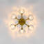 Plafonnier semi-encastré en cristal à 6 lumières Spoutnik