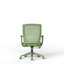 Chaise de bureau monobloc en maille verte avec dossier respirant et hauteur réglable