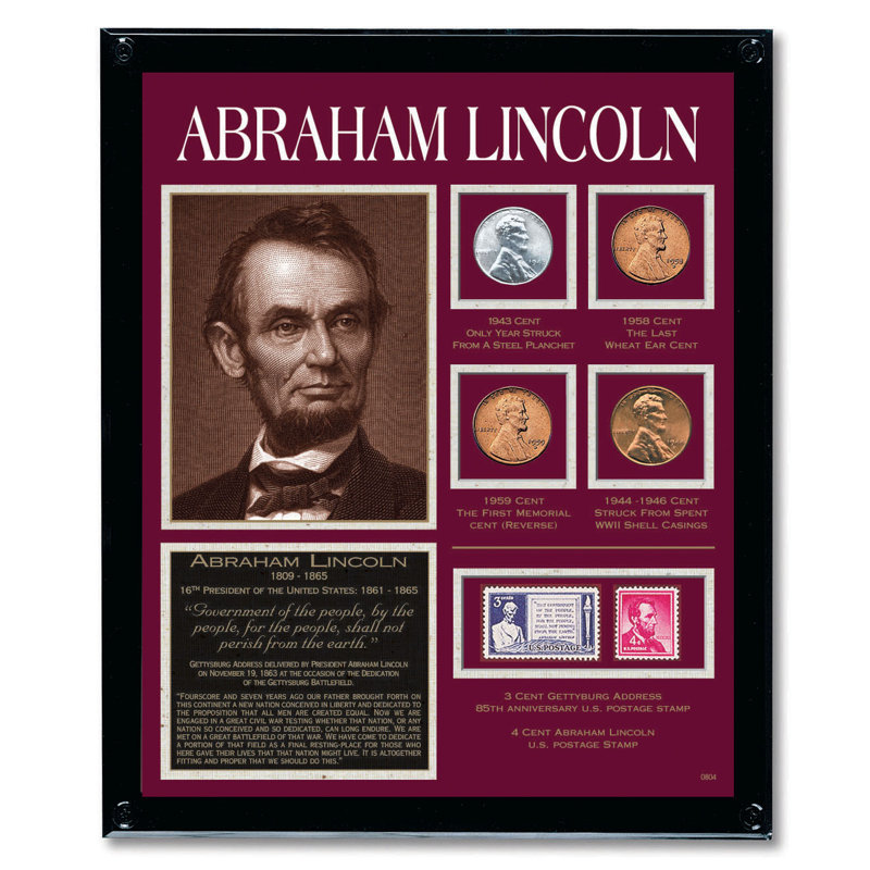 Souvenirs encadrée hommage Lincoln