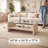 Meridian Rectangle Glass Top Coffee Table with Storage Shelf-43" x 24" x 17"