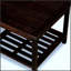 Table d'appoint à 2 tablettes en bois d'eucalyptus Longs Peak, durable et élégante pour l'extérieur