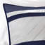 7 Piece King Comforter In Navy - Textured & Bedding Size Elegant Pieced Design With Pillows Machine Washable