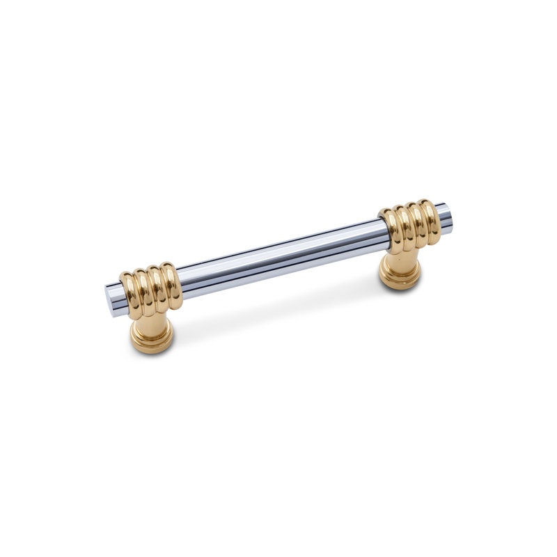 CP Series 3" Center to Center Bar Pull, Chrome / Polished Brass