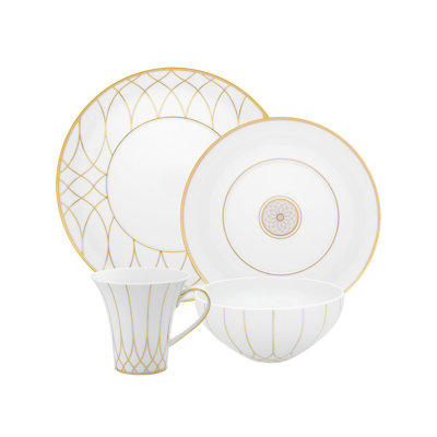Porcelain China Dinnerware Set 4 Piece