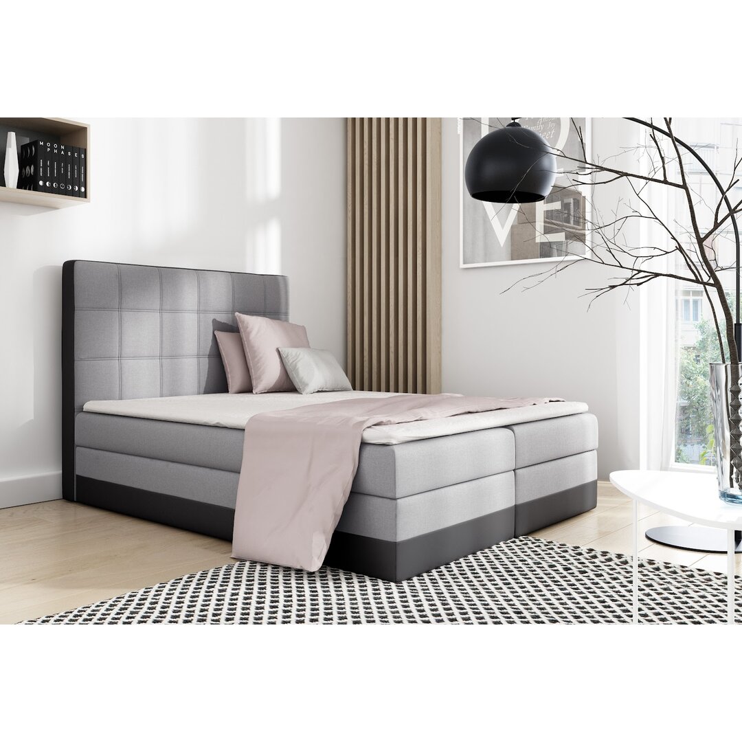 Boxspringbett Armetta mit Topper und Bettkasten