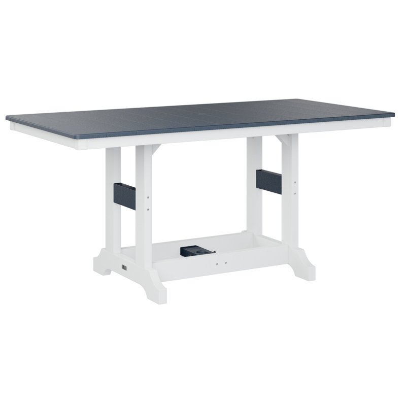 Table de salle à manger rectangulaire Chesterville, Marine, H 30,87 po x l 66 po x P 33 po