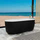 Colour 67''L x 31''W Freestanding Soaking Acrylic Bathtub with Chrome Drain and Overflow