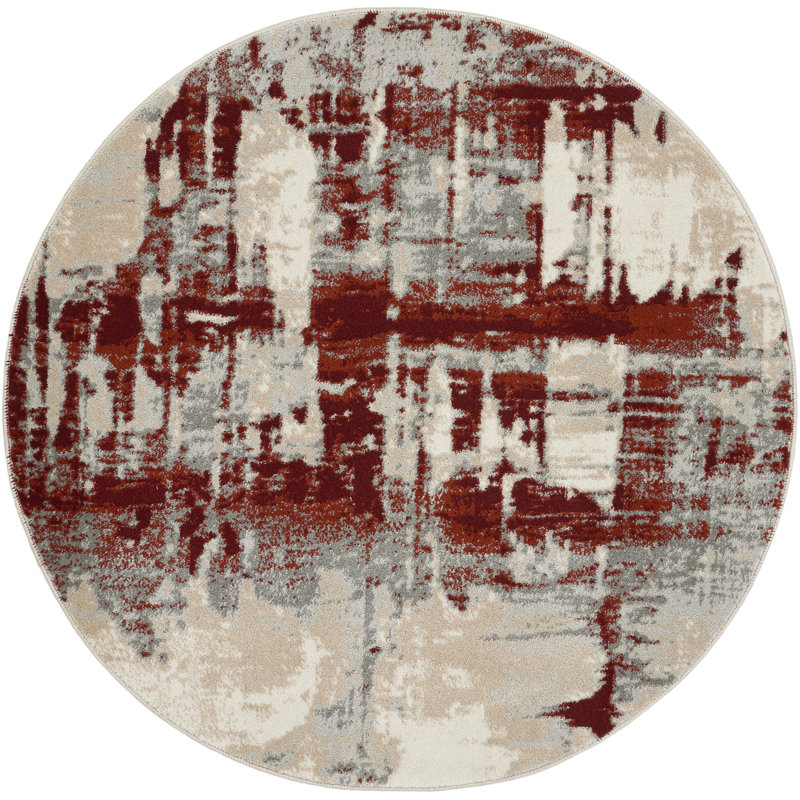 Abstract Indoor Rug, Rectangle 3'10"