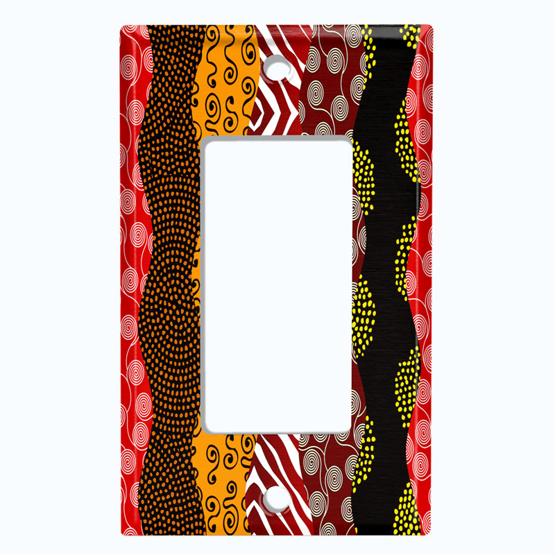 Patterned 1 - Gang Toggle Light Switch Standard Wall Plate