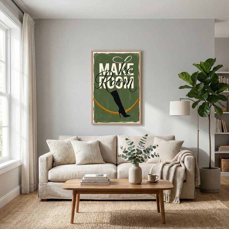Ensemble de 1 toile murale Make Room, H 36 po x l 24 po, Naturel