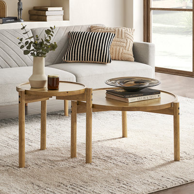2 - Piece Solid Wood Living Room Table Set
