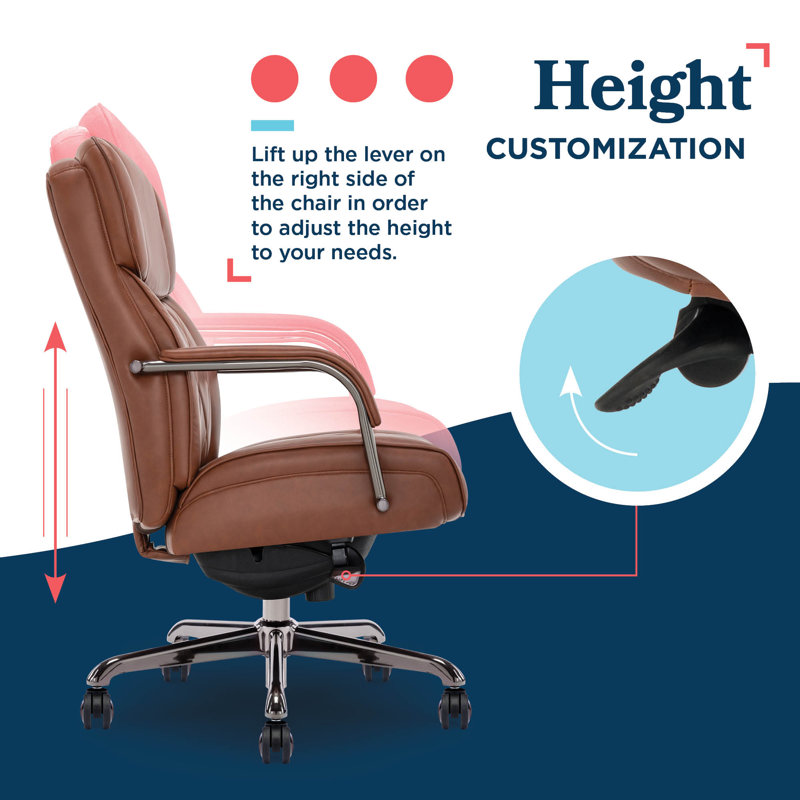Symphony Swivel Executive Chair, Cognac, Graphite