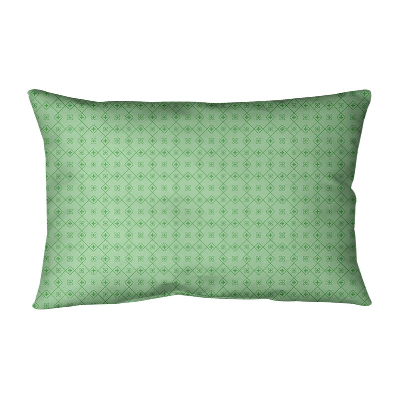 Coussin lombaire en coton Katelyn Elizabeth Doily, Pas de bourre, Vert