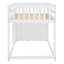 Lit superposé simple au-dessus de simple avec 4 tiroirs et 3 tablettes - blanc-120940601-120940600