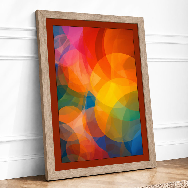 Flowing Geometry Geometric - Print, Oak, A4 - 29.7 x 21.0 cm