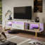 Martee 70" Led TV Stand for 75/80 inch TV, Glossy Media Console with Half-Glass Drawer-1803006233