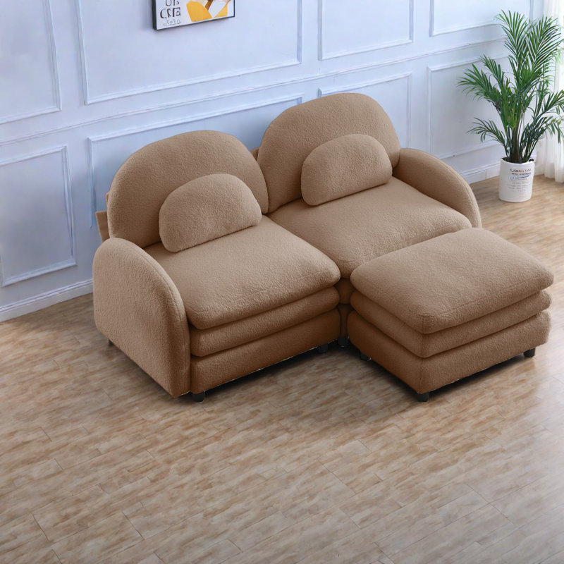 Canapé modulaire moderne en tissu Cloud Comfort